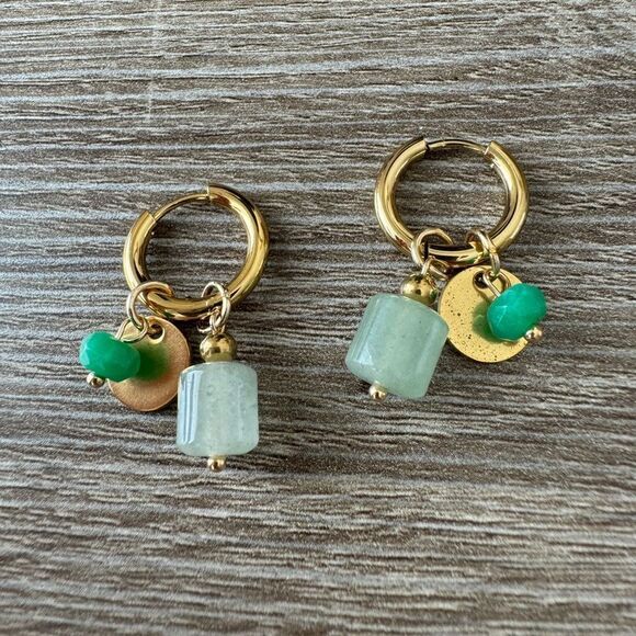 Bohemian hoop earrings N704 - Picture 4 of 5